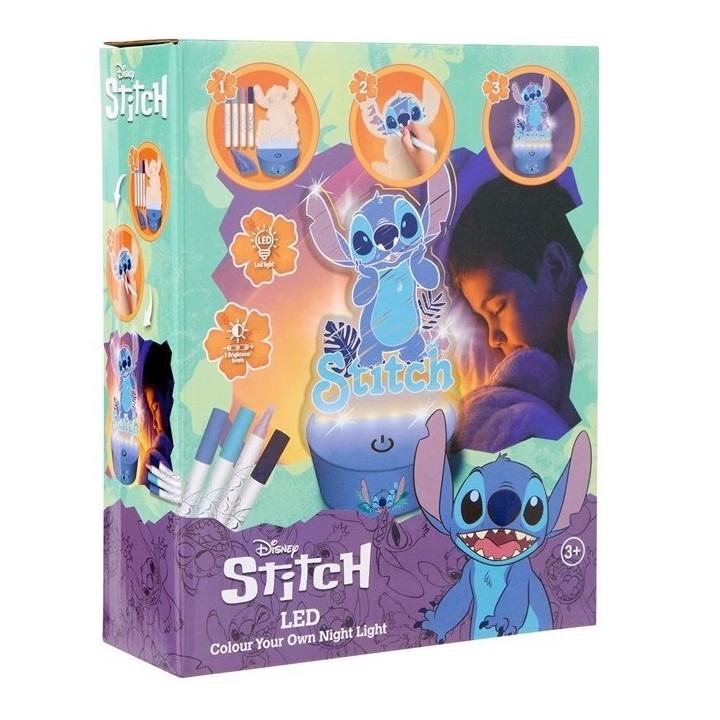 STITCH FIGURA PARA PINTAR CON LUZ LED