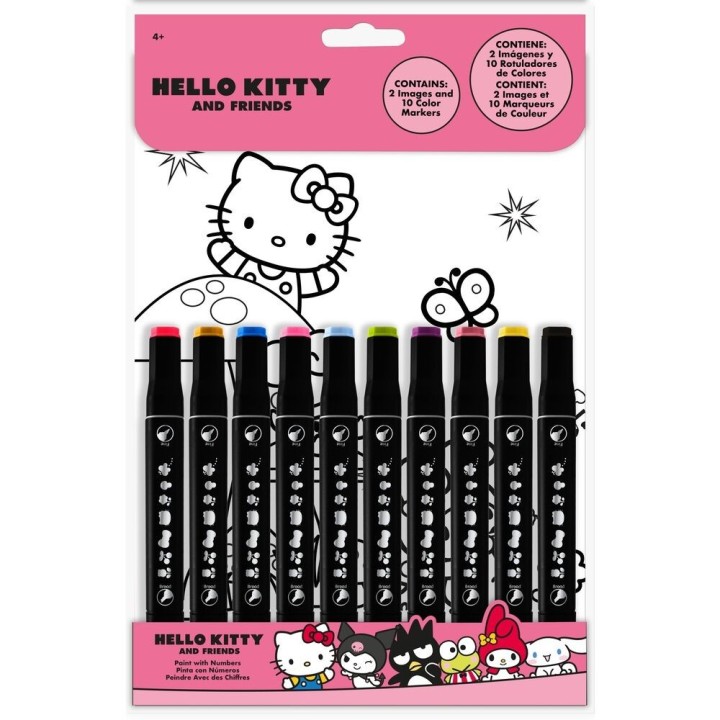 SET COLOREAR HELLO KITTY 10 ROTULADORES DE ALCOHOL
