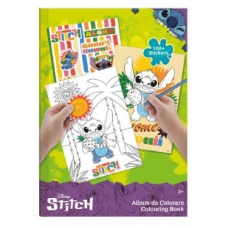 LIBRO DE COLOREAR + PEGATINAS DISNEY LILO & STITCH