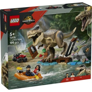 LEGO JURASSIC WORLD - HUIDA POR EL RÍO Y T. REX A LA CAZA