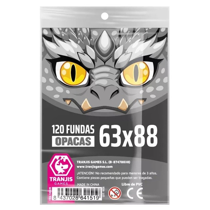 FUNDAS OPACAS DRAGON GRIS 63X88 120U.