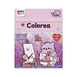 COLOREA DIBUJOS BRILLANTES - PEMBE THE PINK CAT