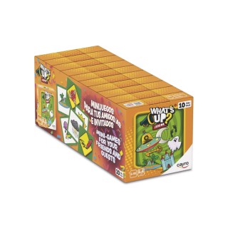 DISPLAY 10 VHAT´S UP? JUNIOR MINI | Juego de Cartas Familiar | Juego de Palabras
