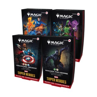 (PREPEDIDO) MAGIC TCG - DISPLAY 4 MARVEL SUPER HEROES MAZO DE COMMANDER
