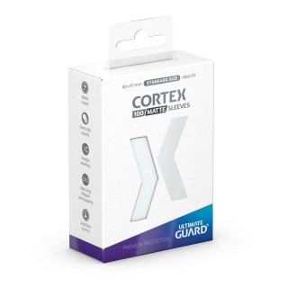 FUNDAS ULTIMATE GUARD CORTEX SLEEVES TRANSPARENTE MATE (100) ESTANDAR | Protector Cartas | Accesorio Juego de Mesa