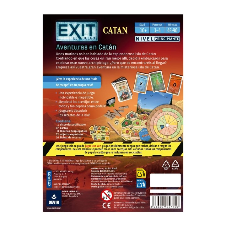 EXIT AVENTURAS EN CATAN | Escape Room | Juego de Misterio