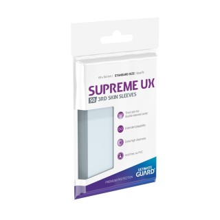 FUNDAS ULTIMATE GUARD SUPREME UX 3rd SKIN SLEEVES TRANSPARENTE (50) ESTANDAR | Protector Cartas | Accesorio Juego de Mesa
