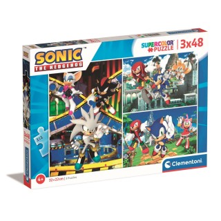 PUZZLE SONIC 3X48 PZAS | Puzzle Lógica | Juego de Mesa Infantil