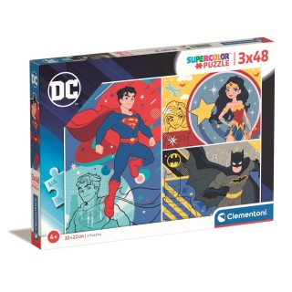 PUZZLE 3x48 PZAS SUPER COLOR DC COMICS | Puzzle Lógica | Juego de Mesa Infantil