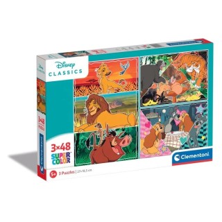 PUZZLE 3x48 PZAS DISNEY CLASICOS | Puzzle Lógica | Juego de Mesa Infantil
