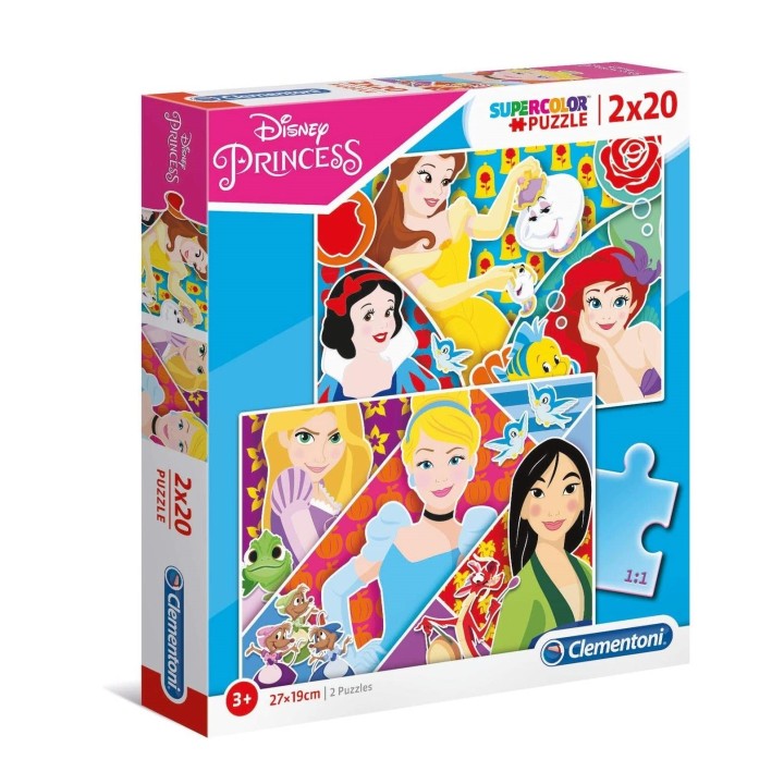 PUZZLE 2X20 PZAS PRICESAS DISNEY | Puzzle Lógica | Juego de Mesa Infantil