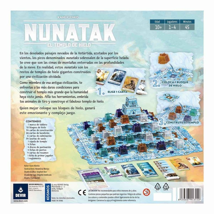NUNATAK | Juego de Mesa Estrategia | Set Construcción
