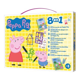 MALETÍN 8 EN 1 PEPPA PIG | Manualidades | Juego de Mesa Infantil