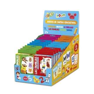 DISPLAY 24 BARAJAS DE CARTAS EDUCATIVAS SURTIDAS | Juego de Cartas Familiar | Juego de Mesa Infantil