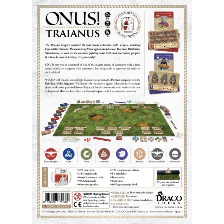 ONUS! TRAIANUS | Juego de Mesa Estrategia | Edición Coleccionista