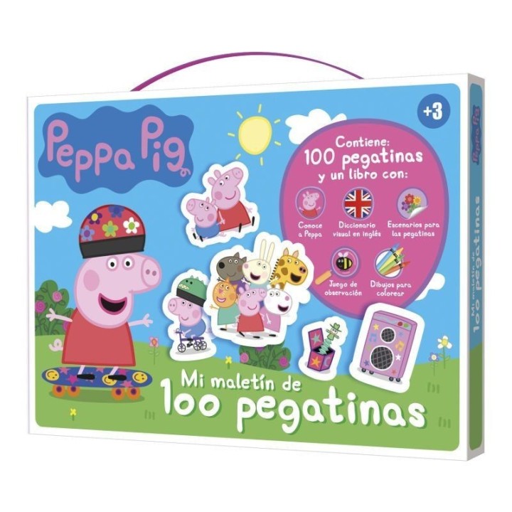 MALETIN 100 PEGATINAS PEPPA PIG LUDUM | Manualidades | Coleccionable
