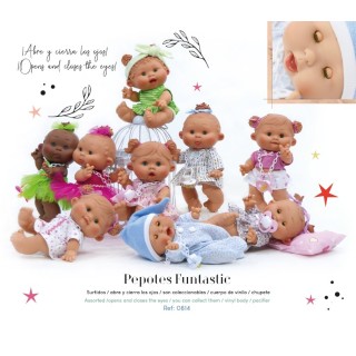 EXPOSITOR 8 PEPOTES FUNTASTIC (OJOS MOVILES) -434- | Coleccionable | Peluche