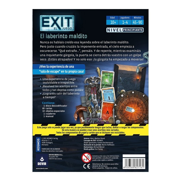 EXIT: EL LABERINTO MALDITO | Escape Room | Juego Cooperativo