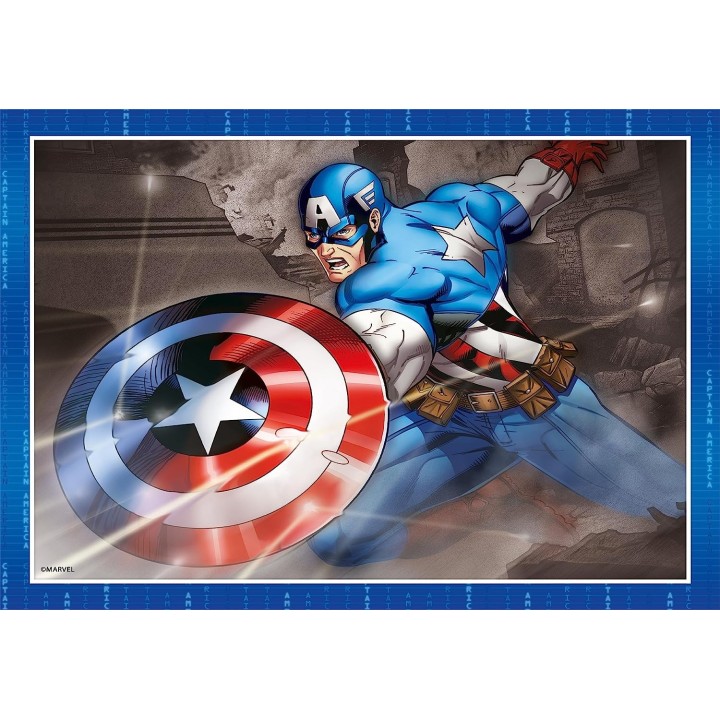 PUZZLE 4 IN 1 VENGADORES MARVEL | Puzzle Lógica | Juego de Mesa Infantil