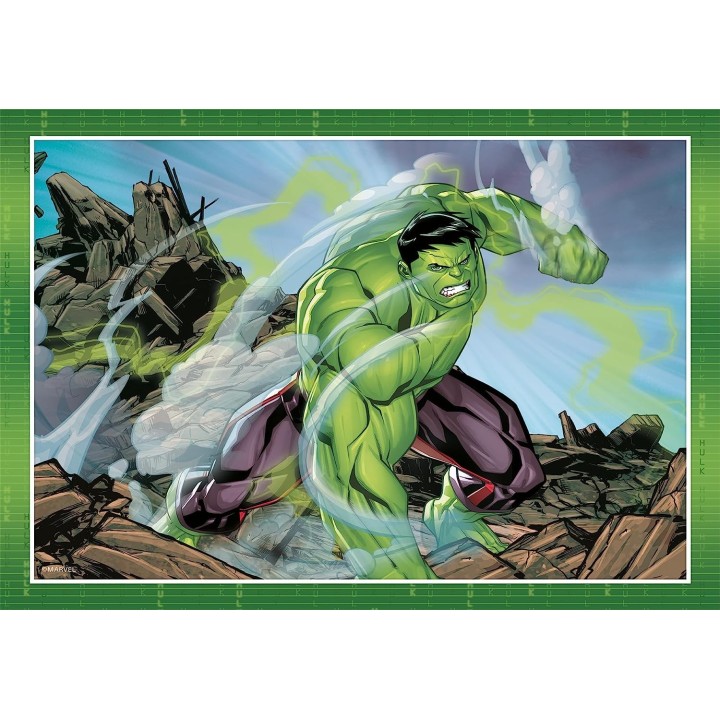 PUZZLE 4 IN 1 VENGADORES MARVEL | Puzzle Lógica | Juego de Mesa Infantil