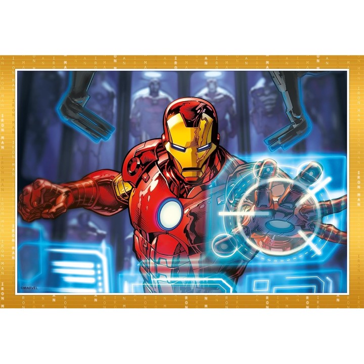 PUZZLE 4 IN 1 VENGADORES MARVEL | Puzzle Lógica | Juego de Mesa Infantil