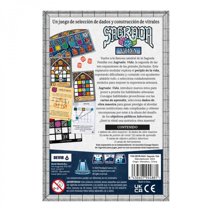 SAGRADA VIDA | Expansión Juego de Mesa | Juego de Mesa Estrategia