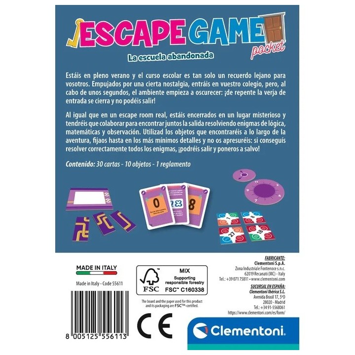 ESCAPE GAME POCKET - LA ESCUELA ABANDONADA | Escape Room | Juego de Misterio