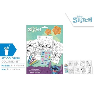 SET DE COLOREAR CON STICKERS STITCH (24X6) | Manualidades | Coleccionable