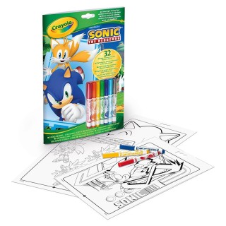 LIBRO DE ACTIVIDADES Y COLOREAR 7 ROTULADORES SONIC | Manualidades | Juego de Viaje
