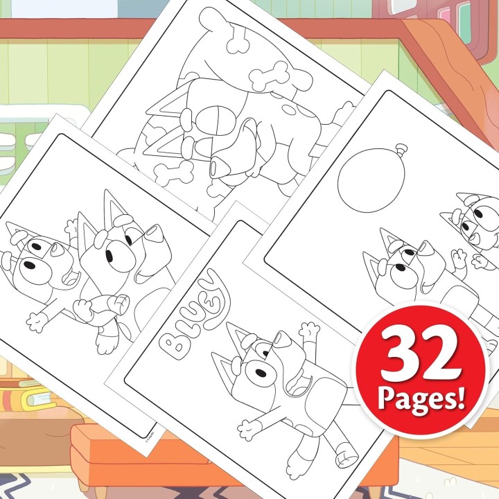 LIBRO PARA COLOREAR + STICKERS BLUEY | Manualidades | Coleccionable