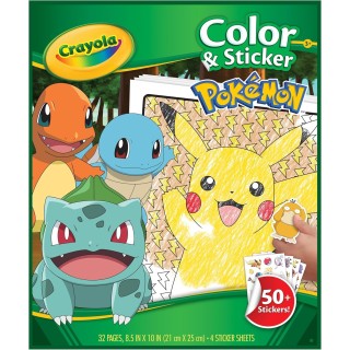 LIBRO COLOREAR + STICKERS POKEMON | Manualidades | Coleccionable