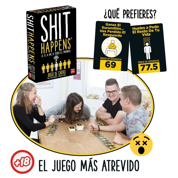 SHIT HAPPENS | Juego de Cartas Familiar | Juego de Bluf