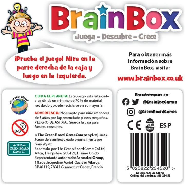 BRAINBOX LETS LEARN ENGLISH | Juego de Cartas Familiar | Comprar Online