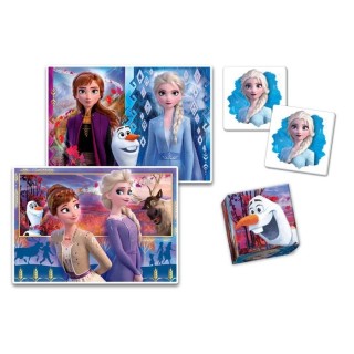 EDUKIT 4 EN 1 FROZEN | Puzzle Lógica | Juego de Mesa Infantil