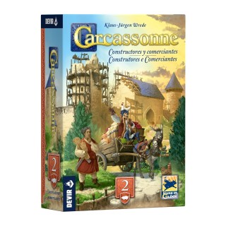 CARCASSONNE EXP.2 - CONSTRUCTORES Y COMERCIANTES | Expansión Juego de Mesa | Juego de Mesa Estrategia