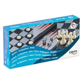 AJEDREZ - DAMAS - BACKGAMMON MAGNÉTICO | Juego Clásico | Juego de Viaje