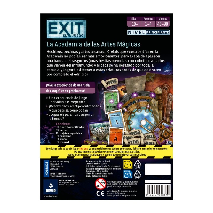 EXIT - LA ACADEMIA DE ARTES MÁGICAS | Escape Room | Juego Cooperativo