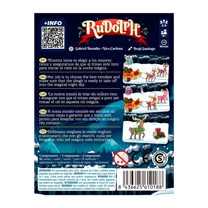 RUDOLPH | Juego de Mesa Familiar | Edición Limitada