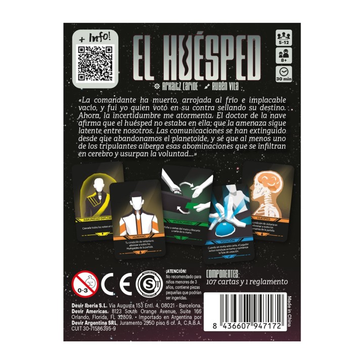 EL HUÉSPED | Juego de Cartas Familiar | Juego de Bluf