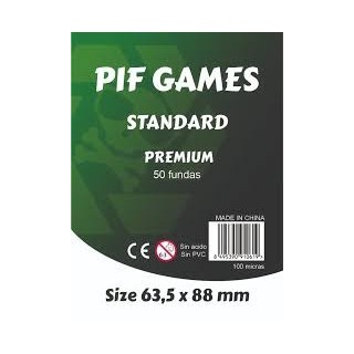 FUNDAS STANDAR- PREMIUM 50 (63,5 X 88mm) | Protector Cartas | Accesorio Juego de Mesa
