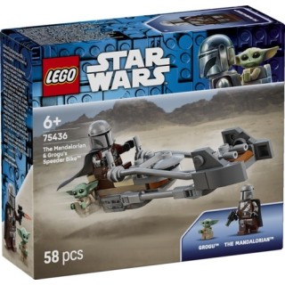 LEGO STAR WARS MOTO SPEEDER DEL MANDALORIANO Y GROGU | Set Construcción | Coleccionable