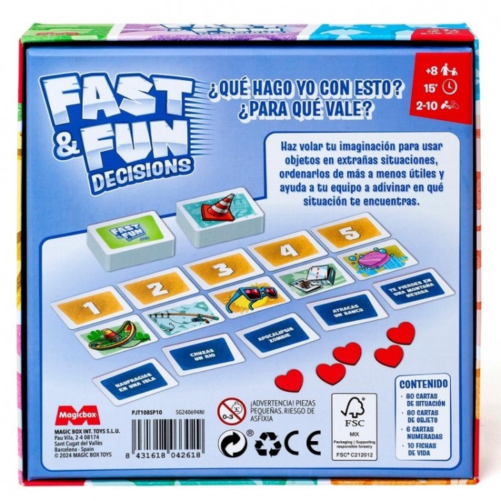 FAST AND FUN DECISIONS | Juego de Cartas Familiar | Juego de Palabras