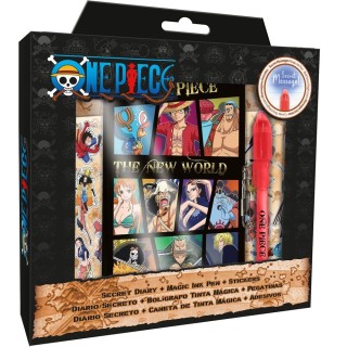 DIARIO SECRETO + BOLIGRAFO DE TINTA MAGICA ONE PIECE | Manualidades | Coleccionable