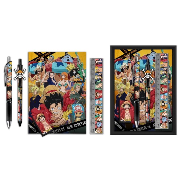 CAJA PAPELERIA ONE PIECE 5 PIEZAS | Manualidades | Coleccionable