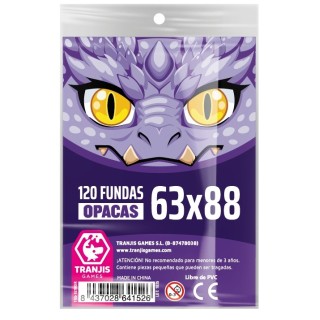 FUNDAS OPACAS DRAGON MORADO 63X88 120U. | Protector Cartas | Accesorio Juego de Mesa