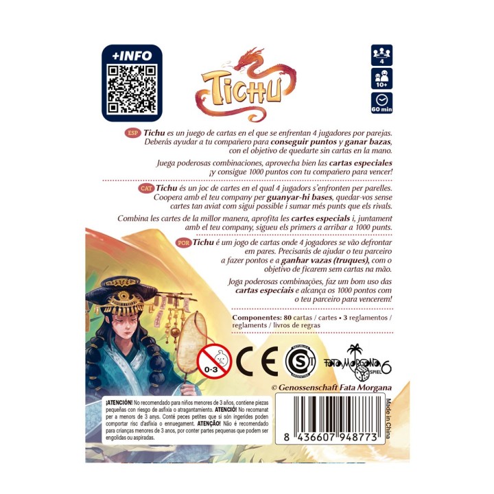 TICHU | Juego de Cartas Familiar | Juego Clásico