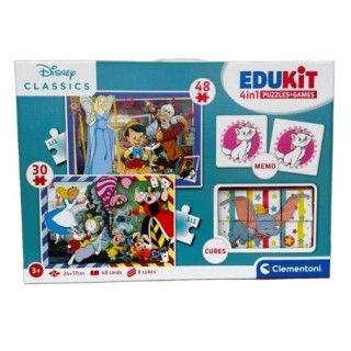 EDUKIT 4 EN 1 DISNEY CLASSIC | Juego de Mesa Infantil | Puzzle Lógica