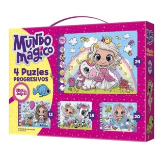 LUDUM MUNDO MÁGICO PUZLES PROGRESIVOS | Puzzle Lógica | Juego de Mesa Infantil