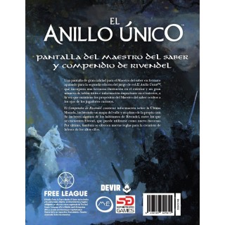 ANILLO UNICO 2ª ed.: PANTALLA + Compendio de Rivendel | Manual Rol | Accesorio Juego de Mesa