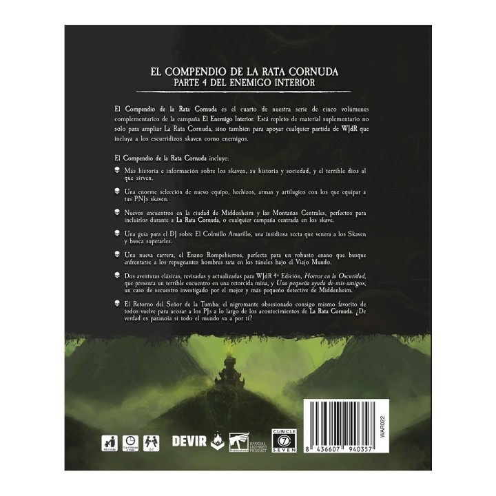 Warhammer: la Rata Cornuda Compendio | Manual Rol | Comprar Online